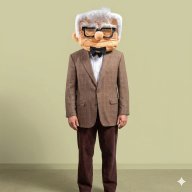 disfraz carl fredericksen - up - disney pixar - botarga